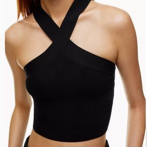 Aritzia Babaton Sculpt knit criss cross tank